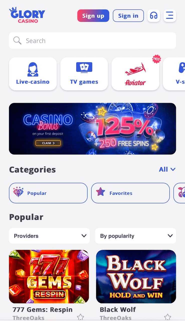 Glory casino app download