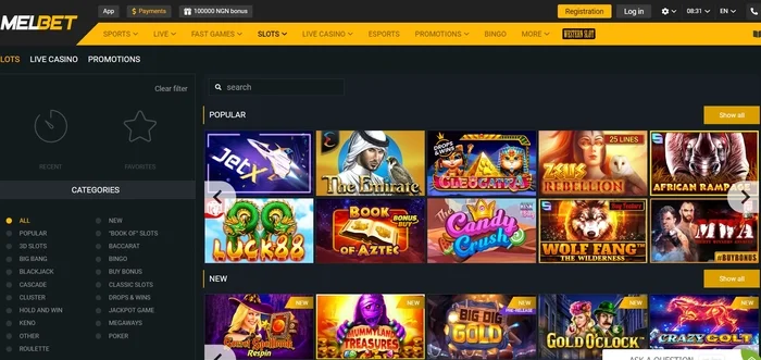 Melbet casino login